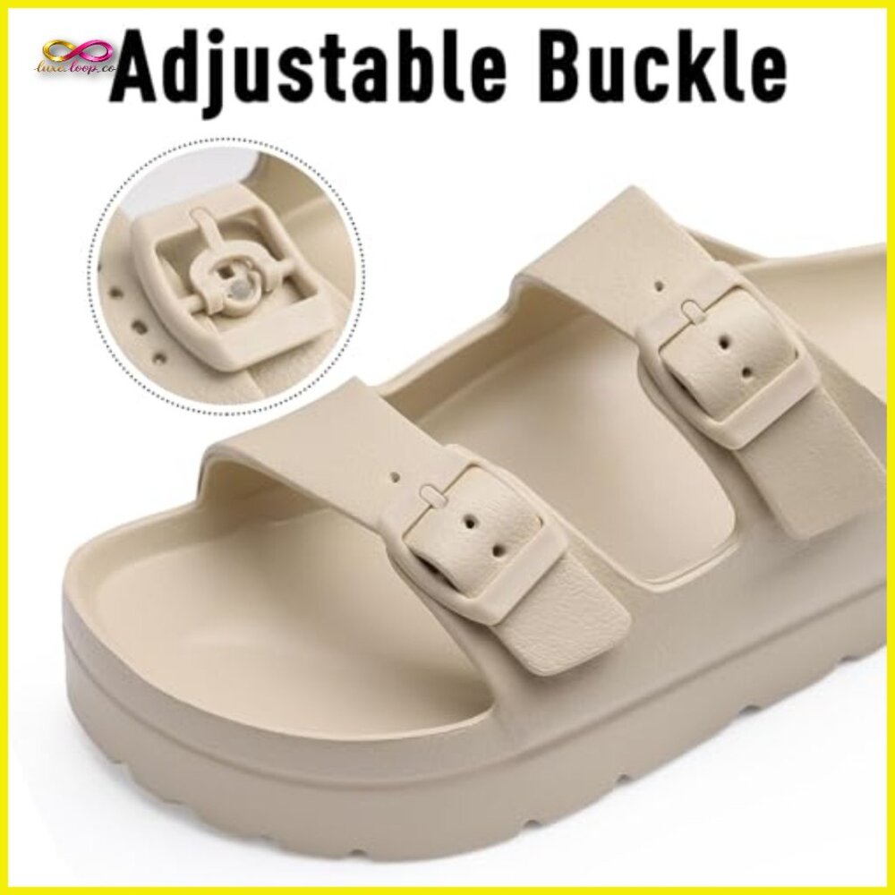 Chunky Platform Slides With Arch Support Adjustab… - image 5